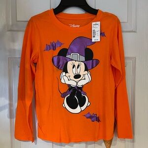 Disney Orange and Purple Halloween Long Sleeve Tee